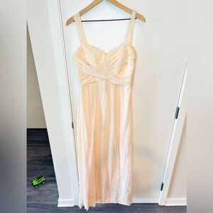 Amsale Bella Silk Bridesmaid Maxi Dress in Blush Pink 12